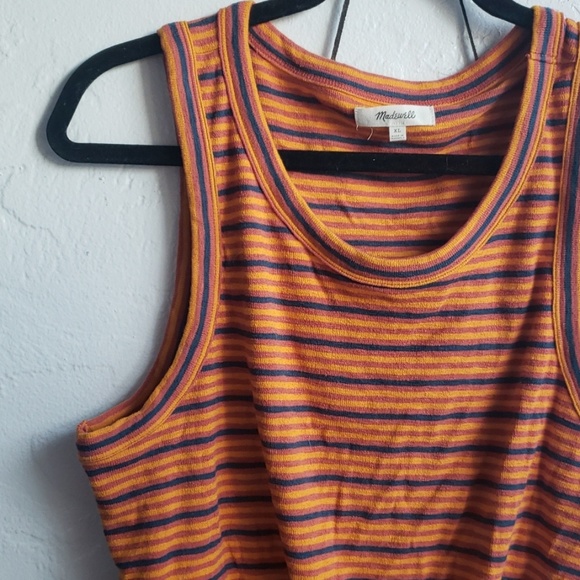Madewell Knot-Front Striped Tank - Picture 3 of 4